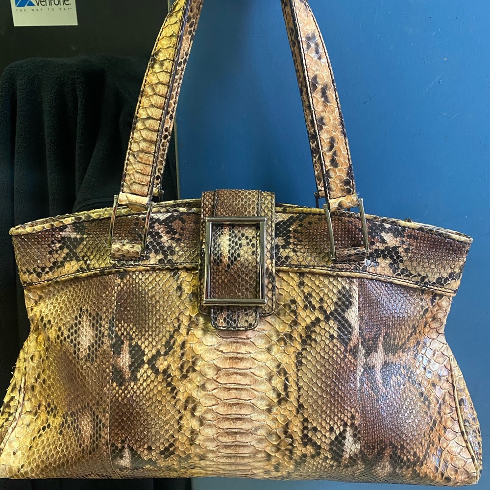 Lamberston Truex Python Handbag - image 1